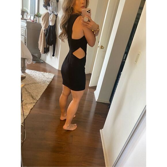 Forever 21 M mesh sweetheart bodycon cut out mini dress - Picture 5 of 6